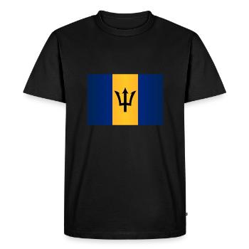 Drapeau de la Barbade - T-shirt Premium bio Homme - noir - Devant - Nico (187cm)