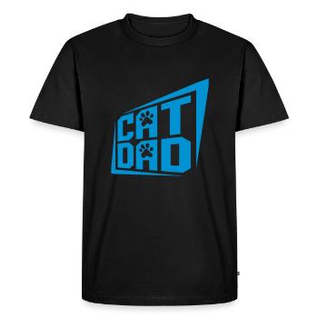 Conception du logo Cat Dad - T-shirt Premium bio Homme - noir - Devant - Nico (187cm)