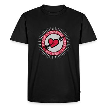 Leader Cousin Crew Team - T-shirt Premium bio Homme - noir - Devant - Nico (187cm)