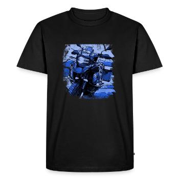 Motorcycle GS black blue - Men's Premium Organic T-Shirt - black - Front - Nico (187cm)
