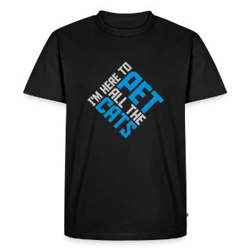 Pet All The Cats - Men's Premium Organic T-Shirt - black - Front - Nico (187cm)