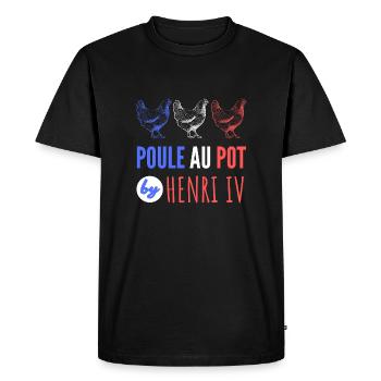 poule au pot by Henry IV - T-shirt Premium bio Homme - noir - Devant - Nico (187cm)