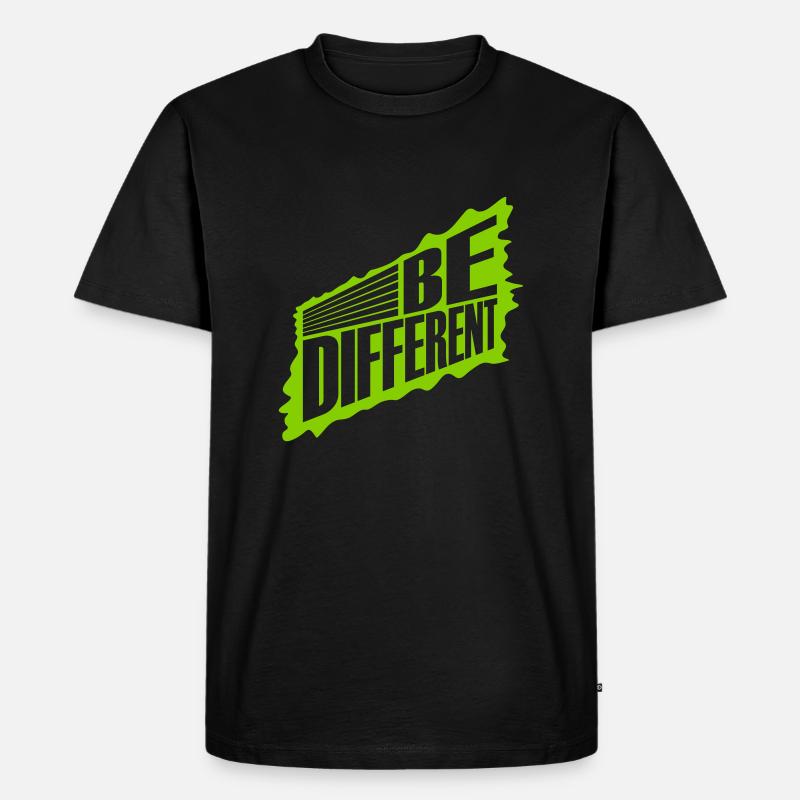 Be different Logo Design - Männer Premium Bio T-Shirt - Schwarz