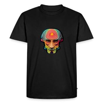 Tête psychédélique - T-shirt Premium bio Homme - noir - Devant - Nico (187cm)