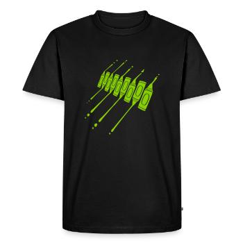 Crayons de cire goutte crayons frais - T-shirt Premium bio Homme - noir - Devant - Nico (187cm)