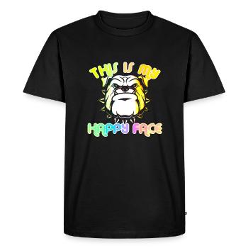 Visage en colère visage en colère chien suédois suédois en colère - T-shirt Premium bio Homme - noir - Devant - Nico (187cm)