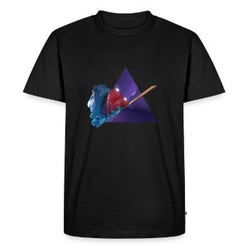 Côté obscur du train de l’amour - T-shirt Premium bio Homme - noir - Devant - Nico (187cm)