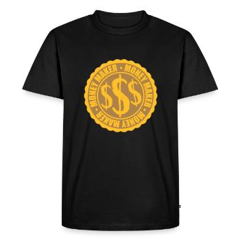Money Stamp Money Maker - T-shirt Premium bio Homme - noir - Devant - Nico (187cm)
