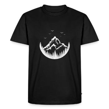 Déconnectez-vous et explorez - T-shirt Premium bio Homme - noir - Devant - Nico (187cm)