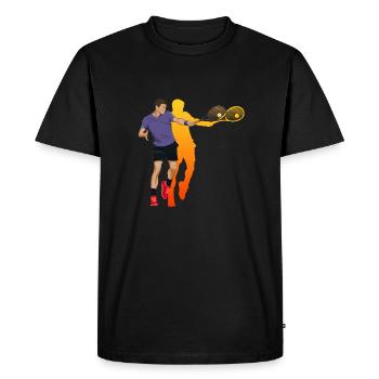 Tennis - T-shirt Premium bio Homme - noir - Devant - Nico (187cm)