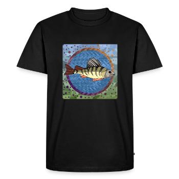 Poisson - T-shirt Premium bio Homme - noir - Devant - Nico (187cm)