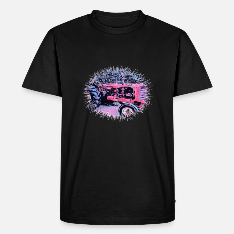 Traktor - Männer Premium Bio T-Shirt - Schwarz