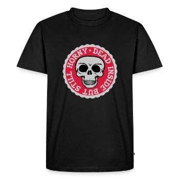 dead inside but horny - Men's Premium Organic T-Shirt - black - Front - Nico (187cm)