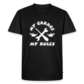 Garage - T-shirt Premium bio Homme - noir - Devant - Nico (187cm)