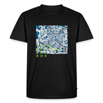 Think outside the box positive thoughts happy - Men's Premium Organic T-Shirt - black - Front - Nico (187cm)
