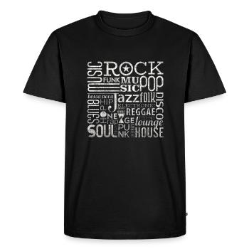 Musique drôle groupe rétro chanson hipster vinyl party - T-shirt Premium bio Homme - noir - Devant - Nico (187cm)