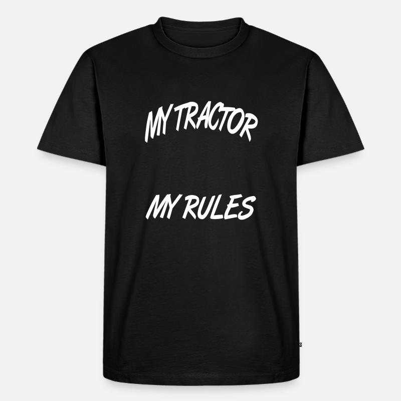 Traktor - Männer Premium Bio T-Shirt - Schwarz