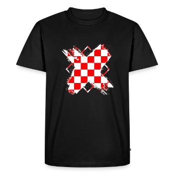 Croatie Croate Hrvatska Croatie Croates Croates Croate Hr - T-shirt Premium bio Homme - noir - Devant - Nico (187cm)