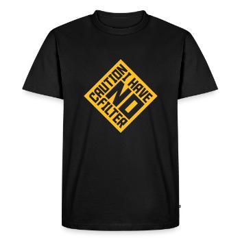 caution no filter quote - Men's Premium Organic T-Shirt - black - Front - Nico (187cm)