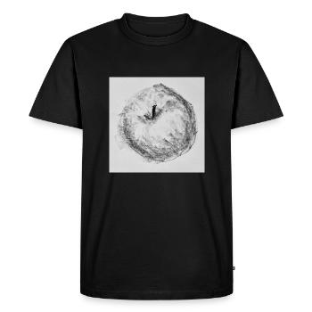 Pomme - T-shirt Premium bio Homme - noir - Devant - Nico (187cm)