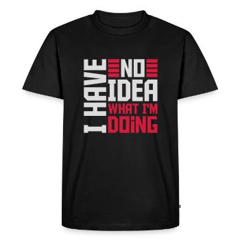 Aucune idée - T-shirt Premium bio Homme - noir - Devant - Nico (187cm)