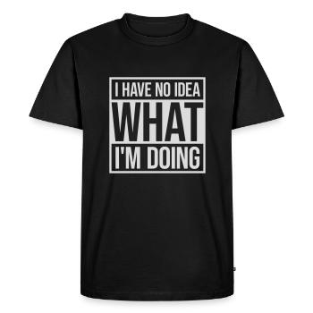 Aucune idée - T-shirt Premium bio Homme - noir - Devant - Nico (187cm)