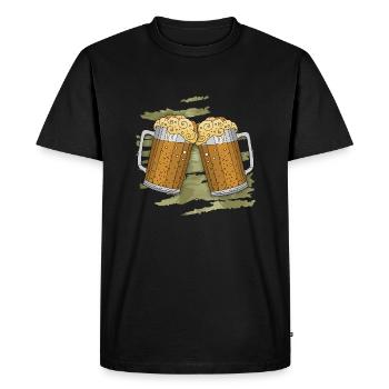 Pintes - T-shirt Premium bio Homme - noir - Devant - Nico (187cm)