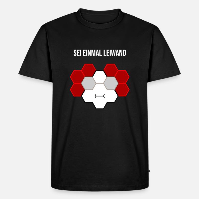 Sei einmal leiwand - Männer Premium Bio T-Shirt - Schwarz