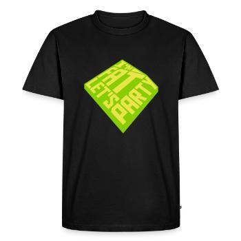 at the fat lets party - Men's Premium Organic T-Shirt - black - Front - Nico (187cm)