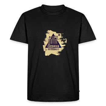 Do Not Judge A Book By Its Cover - Meme Shirt - Men's Premium Organic T-Shirt - black - Front - Nico (187cm)