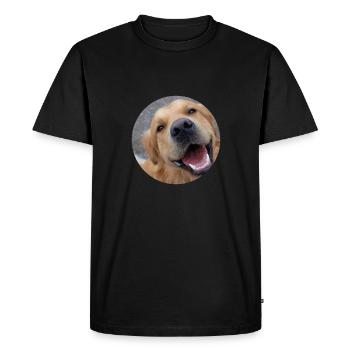 Cute dog - Men's Premium Organic T-Shirt - black - Front - Nico (187cm)