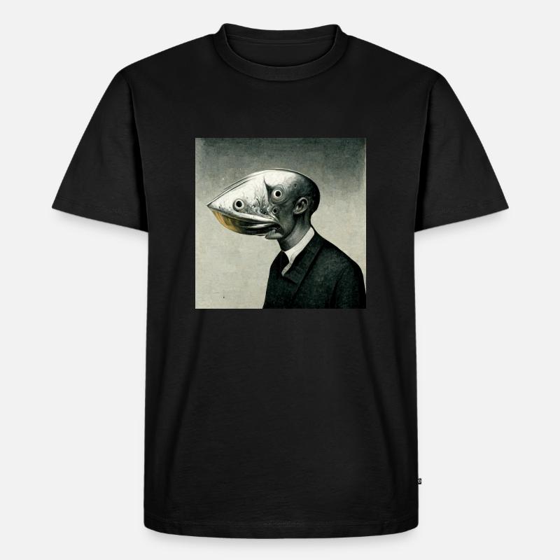 Fischkopp - Männer Premium Bio T-Shirt - Schwarz