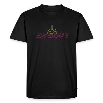 JE SUIS GÉNIAL - T-shirt Premium bio Homme - noir - Devant - Nico (187cm)