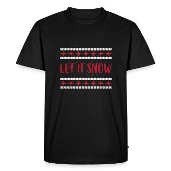 Let it Snow - Men's Premium Organic T-Shirt - black - Front - Nico (187cm)