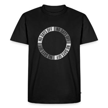 pas de jours de congé devis - T-shirt Premium bio Homme - noir - Devant - Nico (187cm)