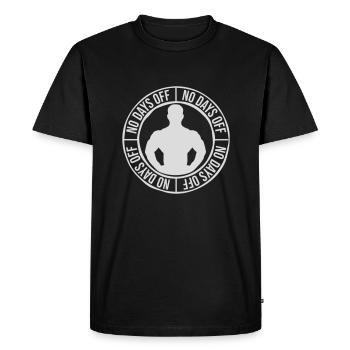 pas de jours de congé devis - T-shirt Premium bio Homme - noir - Devant - Nico (187cm)