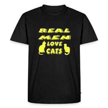 Félin - T-shirt Premium bio Homme - noir - Devant - Nico (187cm)