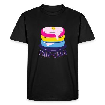 Pansexual Pan - Gâteau - T-shirt Premium bio Homme - noir - Devant - Nico (187cm)