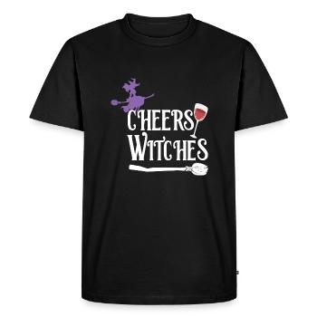 Vive les sorcières - T-shirt Premium bio Homme - noir - Devant - Nico (187cm)