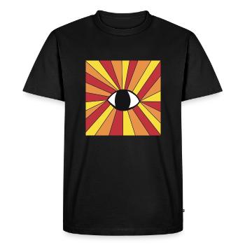 Eye Goa Hippie Festival 60s 70s 80s Rétro - T-shirt Premium bio Homme - noir - Devant - Nico (187cm)