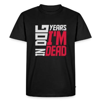 dans les années de chien Mort - T-shirt Premium bio Homme - noir - Devant - Nico (187cm)