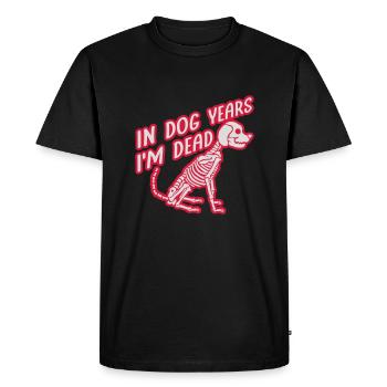 dans les années de chien Mort - T-shirt Premium bio Homme - noir - Devant - Nico (187cm)