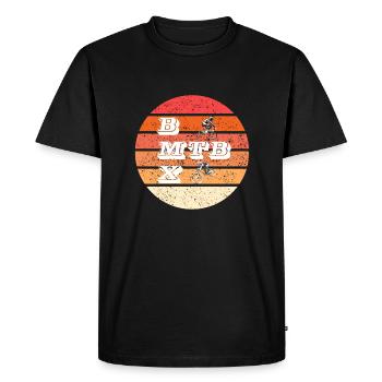 mtb bmx vintage bmx mtb - Men's Premium Organic T-Shirt - black - Front - Nico (187cm)