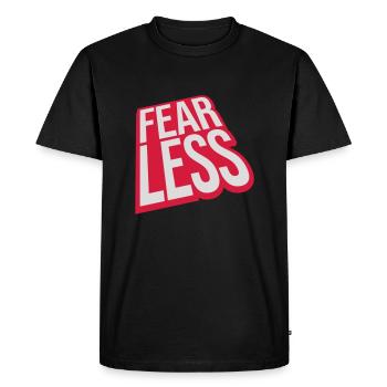 Conception de citation de texte intrépide - T-shirt Premium bio Homme - noir - Devant - Nico (187cm)