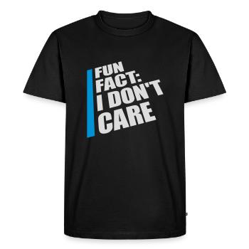 Je me fiche des faits - T-shirt Premium bio Homme - noir - Devant - Nico (187cm)