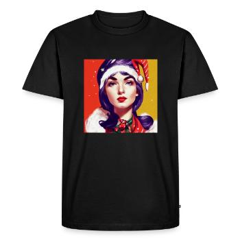 Prêt pour la fête de Noël - T-shirt Premium bio Homme - noir - Devant - Nico (187cm)