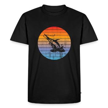 Pêche Pêche Hameçons De pêche Pêche Pêche Pêcheur Pêcheur - T-shirt Premium bio Homme - noir - Devant - Nico (187cm)
