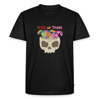 Bonbons sinon il y a aigre - crânes avec bonbons - T-shirt Premium bio Homme - noir - Devant - Nico (187cm)
