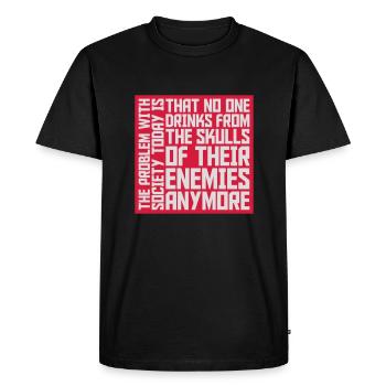 boissons de crânes ennemis - T-shirt Premium bio Homme - noir - Devant - Nico (187cm)