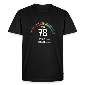 Anniversaire 78 ans Compteur - T-shirt Premium bio Homme - noir - Devant - Nico (187cm)